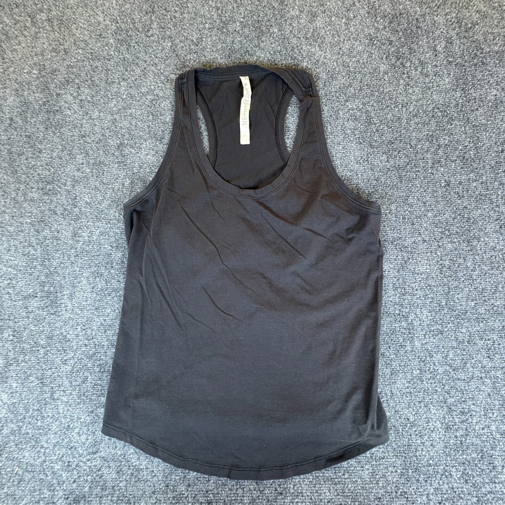 Lululemon Tank Top Womens 10 Black Pima Cotton Racerback Performance Yoga‎ Gym